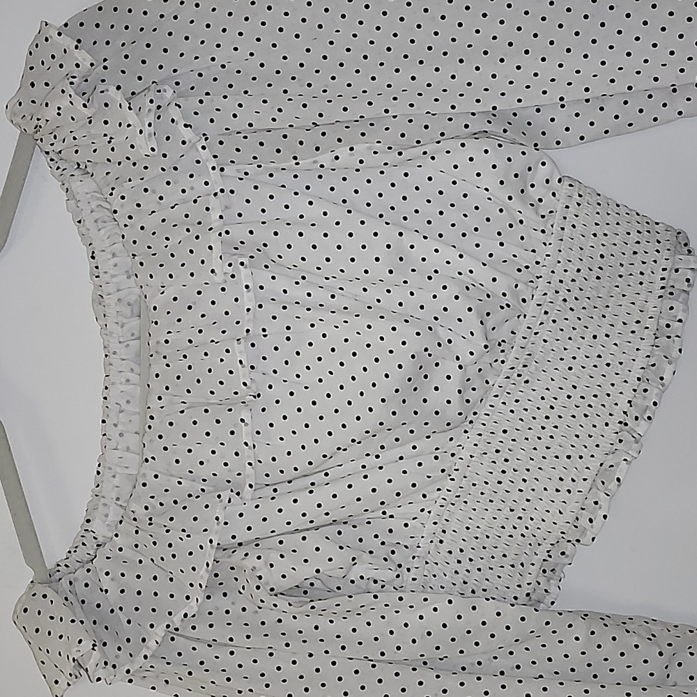 Revolve Majorelle Tate Smocked Long Sleeve Polkadotz Puff Sleeve CottageTop Sz S - Picture 4 of 16